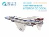 Quinta Studio QD+48486 F-4N Phantom II 3D-Printed & coloured Interior on decal paper (Academy) (with 3D-printed resin parts) 1/48